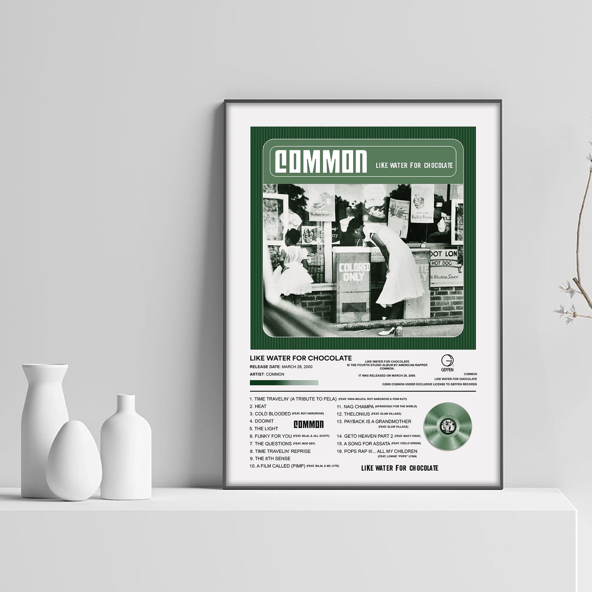 Common Like Water For Chocolate Album Poster - rsdesignstudio