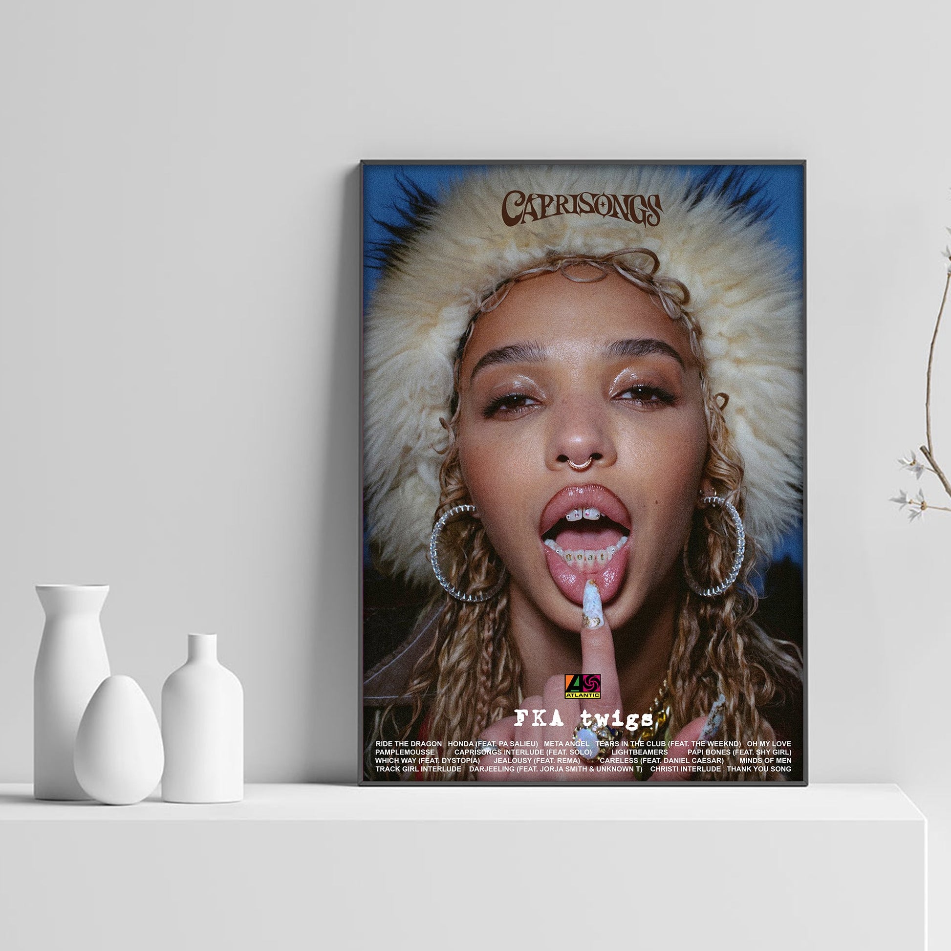 FKA Twigs CAPRISONGS Album Tracklist Poster - rsdesignstudio