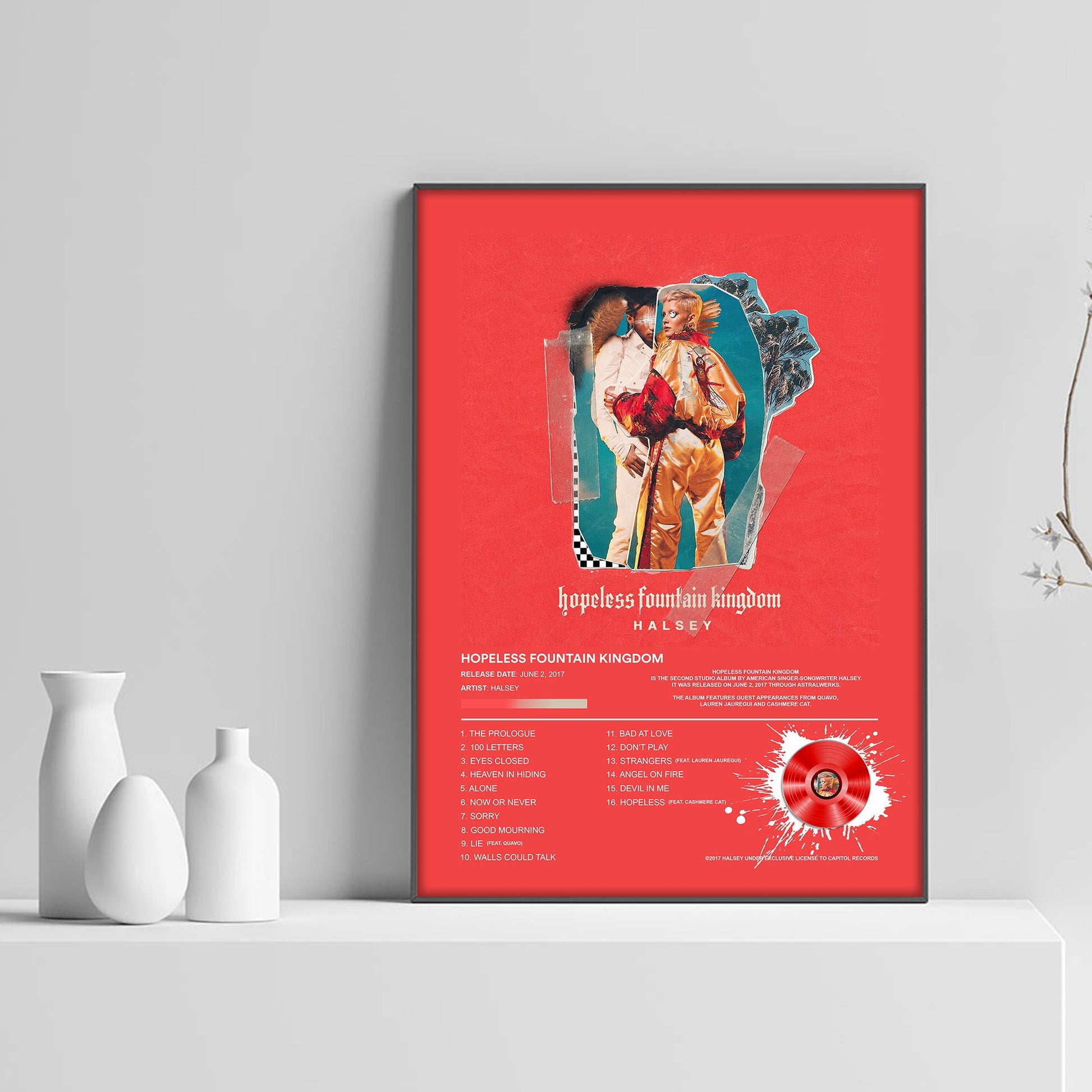 Halsey Hopeless Fountain Kingdom Album Poster - rsdesignstudio
