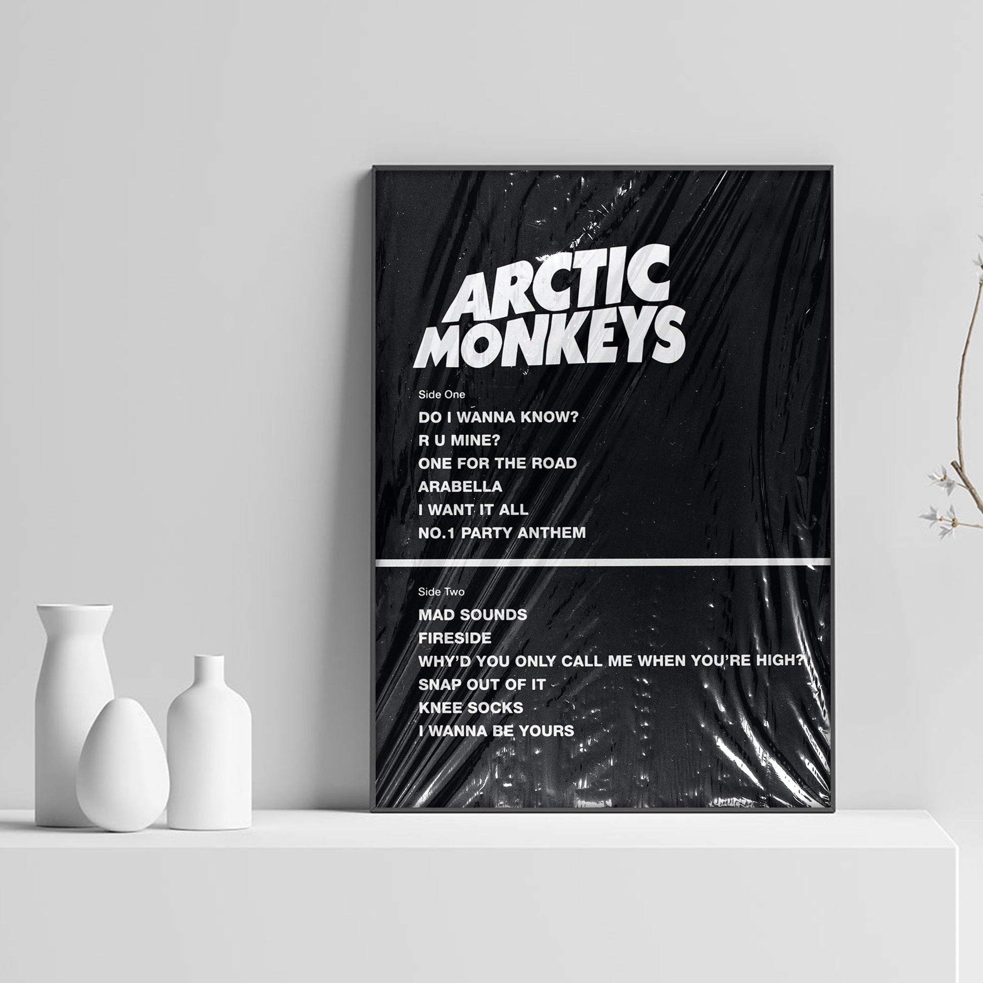 Arctic Monkeys AM Album Tracklist Poster - rsdesignstudio