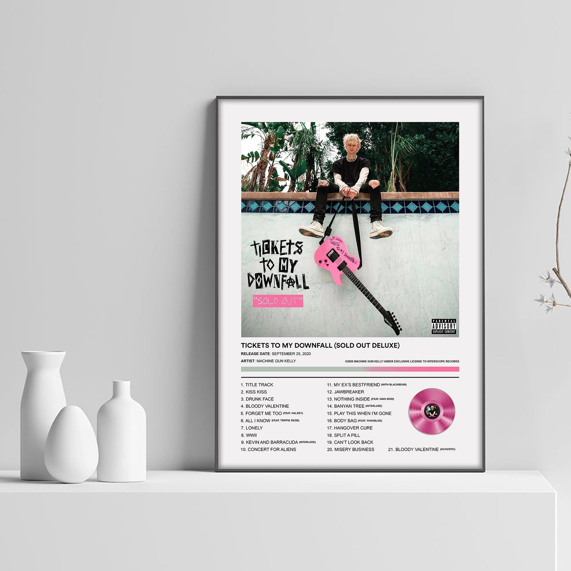 Machine Gun Kelly Tickets To My Downfall (SOLD OUT DELUXE) Poster - rsdesignstudio