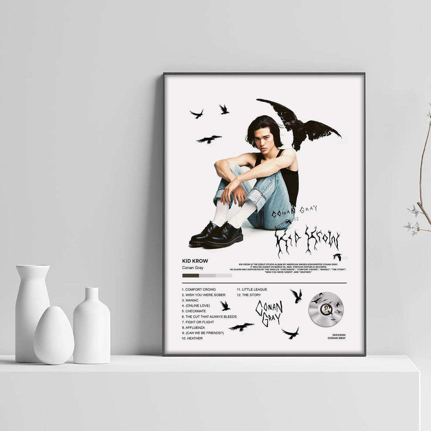 Conan Gray Kid Krow Album Poster - rsdesignstudio