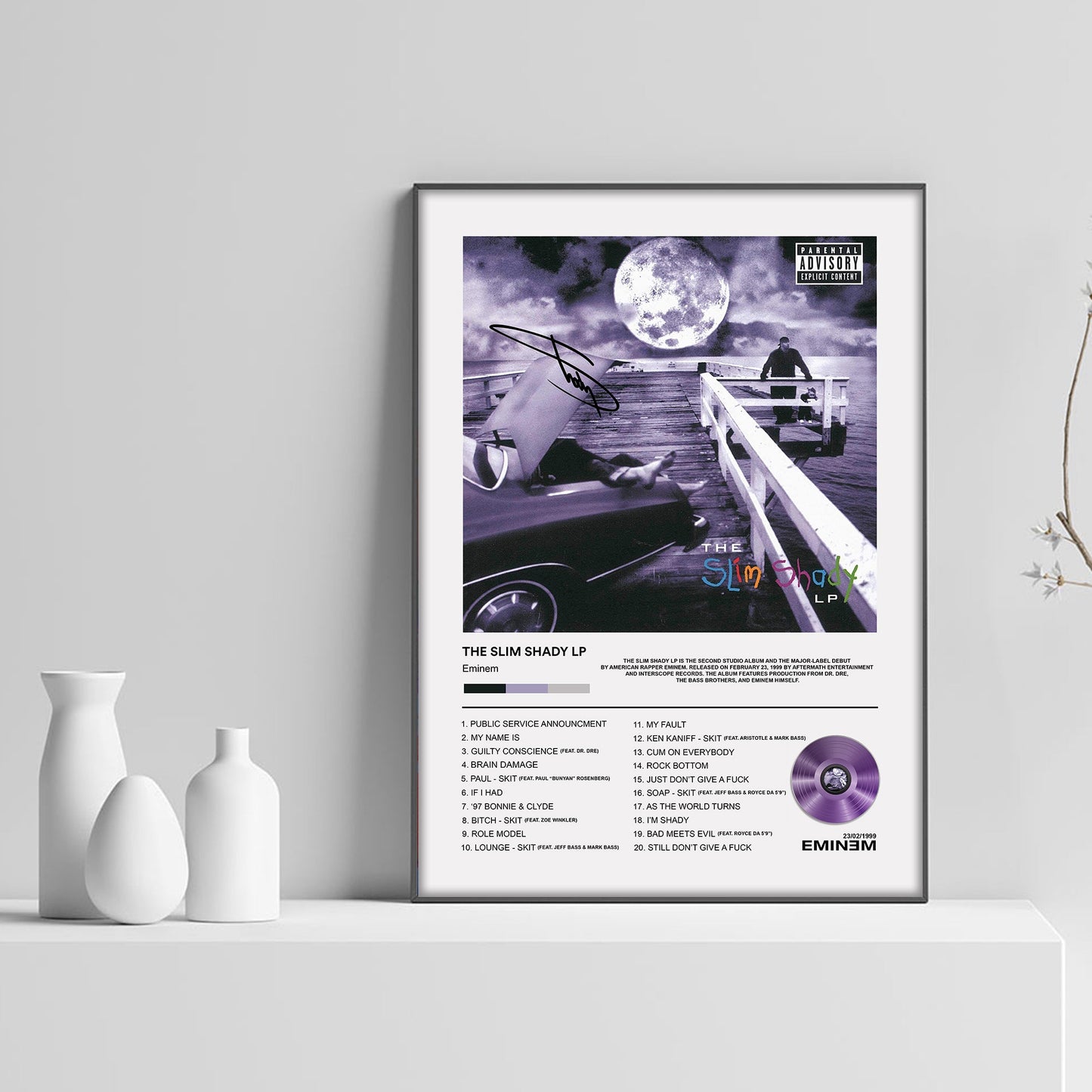 Eminem The Slim Shady LP Album Poster - rsdesignstudio