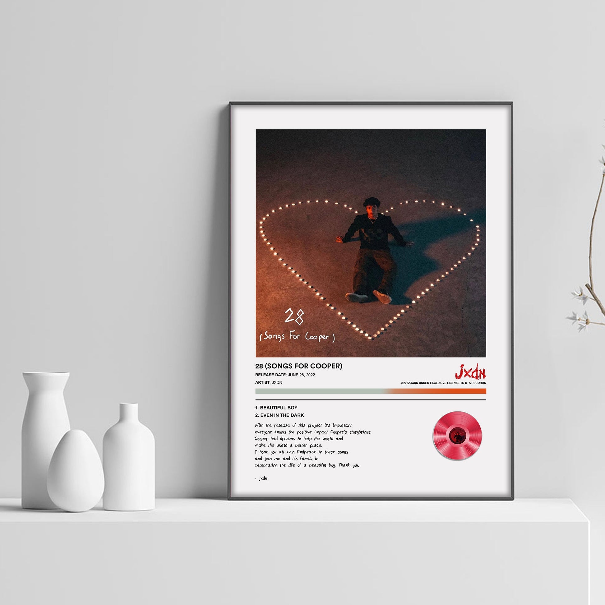 Jxdn 28 (Songs For Cooper) Poster - rsdesignstudio