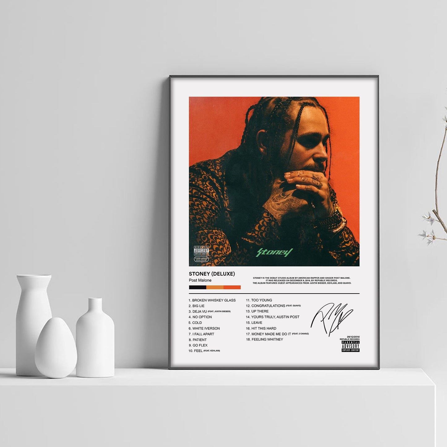 Post Malone Stoney Album Poster - rsdesignstudio