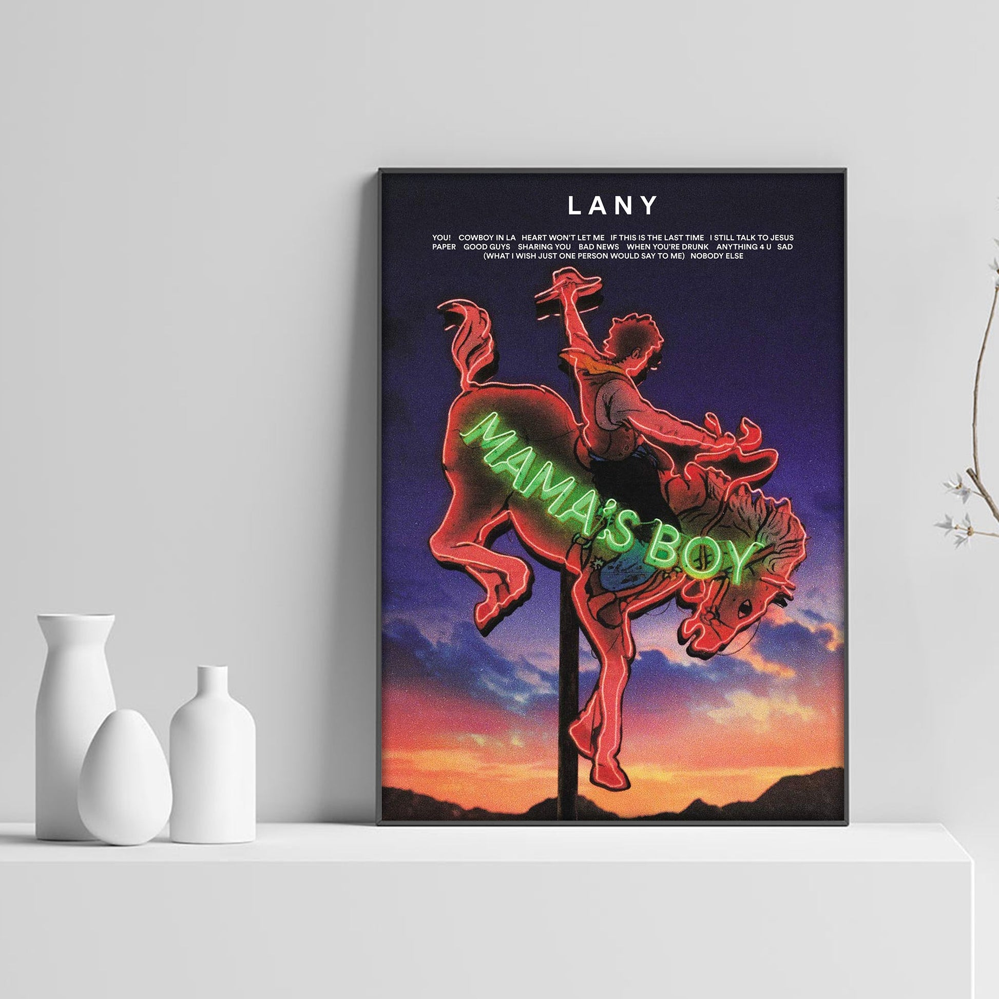 LANY Mama's Boy Album Tracklist Poster - rsdesignstudio