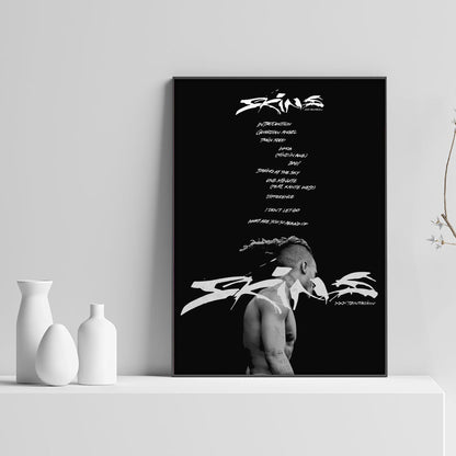 XXXTENTACION Skins Tracklist Poster - rsdesignstudio
