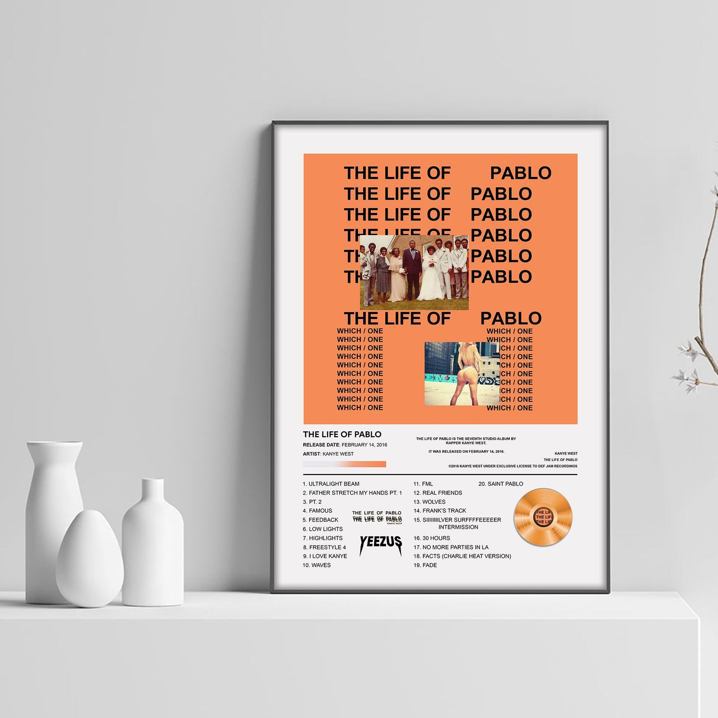 Kanye West The Life Of Pablo Album Poster - rsdesignstudio
