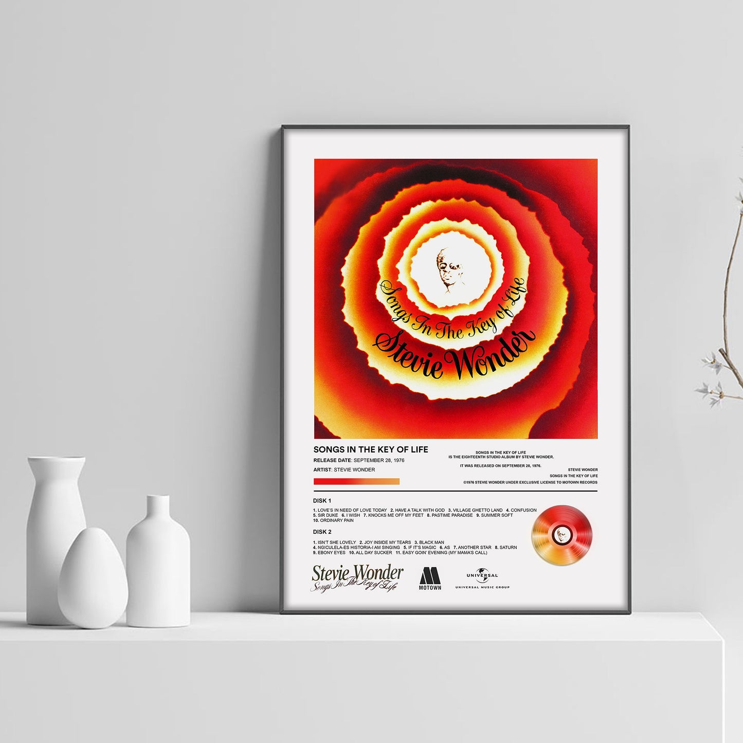 Stevie Wonder Songs In The Key Of Life Album Poster - rsdesignstudio