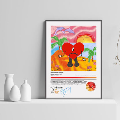 Bad Bunny Un Verano Sin Ti Album Poster - rsdesignstudio