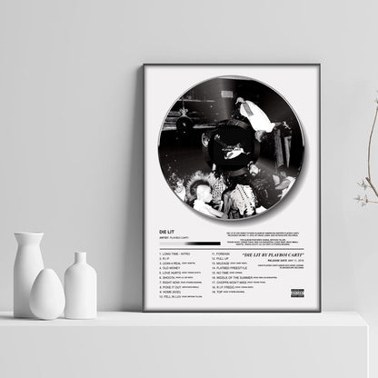 Playboi Carti DIE LIT Vinyl Poster - rsdesignstudio