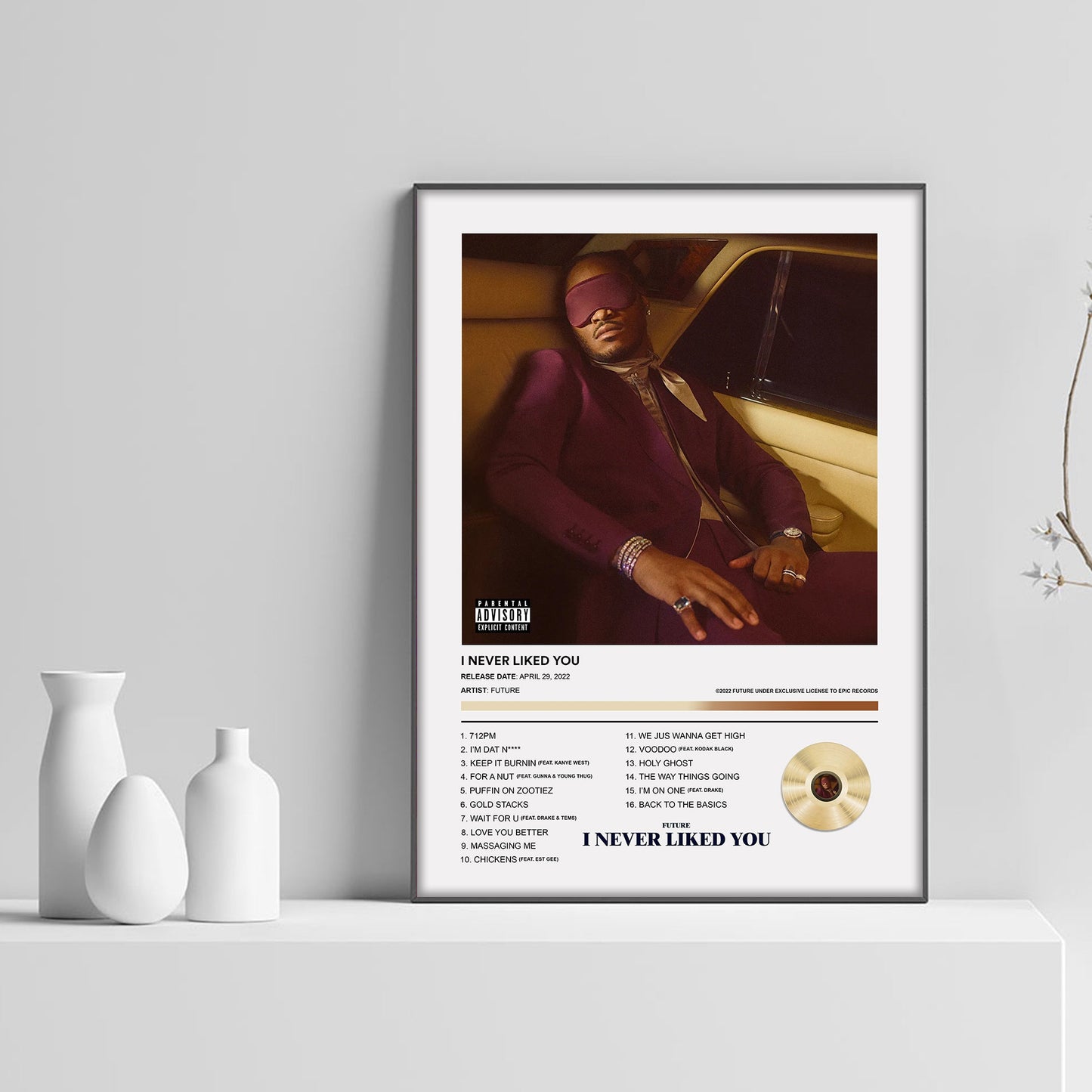 Future I NEVER LIKED YOU Album Poster - rsdesignstudio