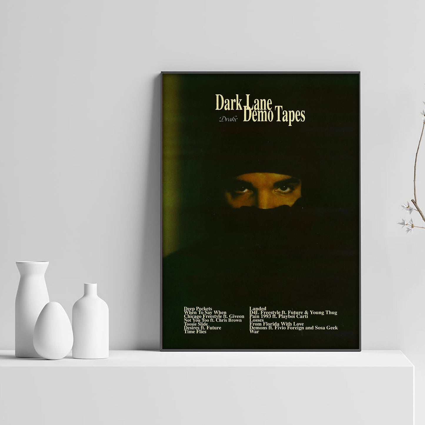 Drake Dark Lane Demo Tapes Tracklist Poster - rsdesignstudio