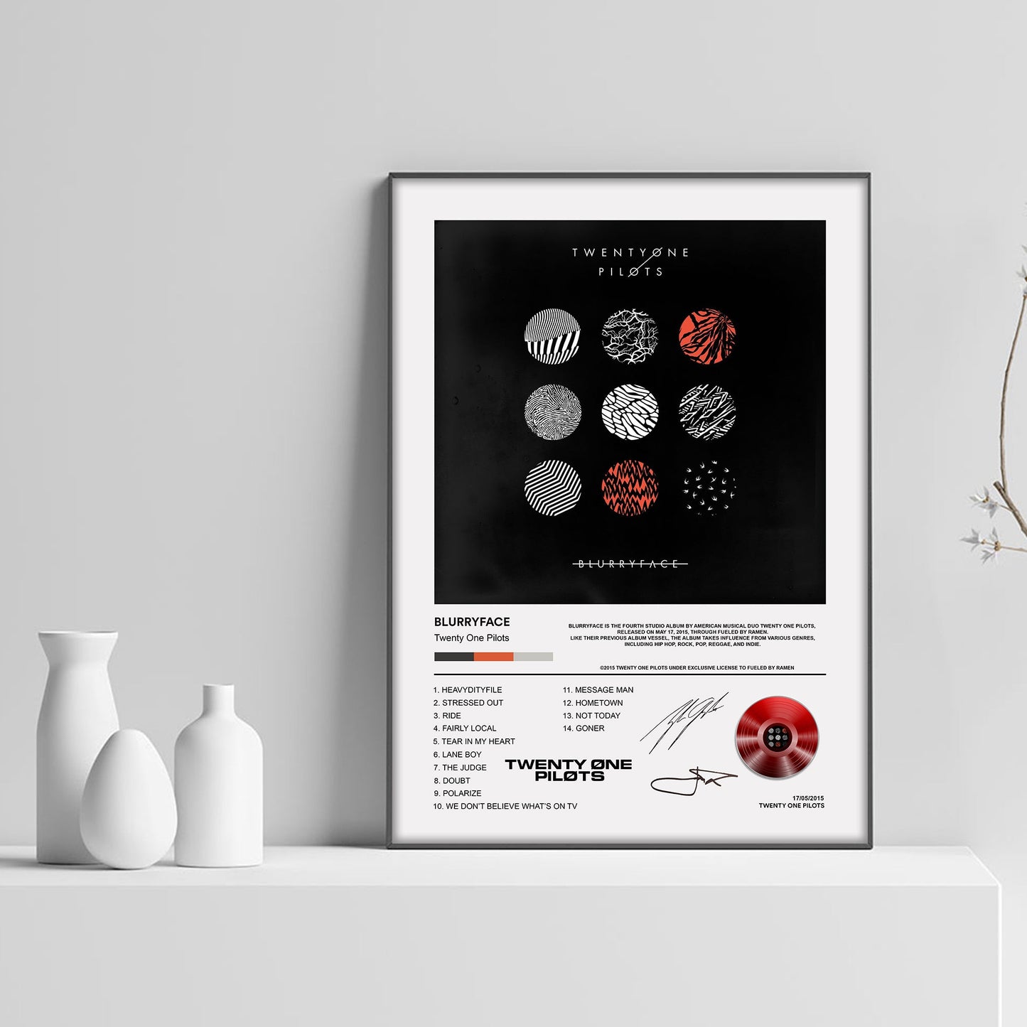 Twenty One Pilots BLURRYFACE Album Poster - rsdesignstudio