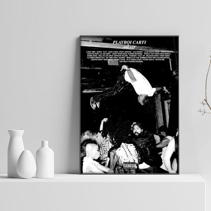 Playboi Carti DIE LIT Album Tracklist Poster - rsdesignstudio