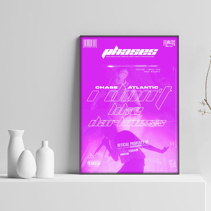 Chase Atlantic Phases - I Don't Like Darkness Album Poster - rsdesignstudio