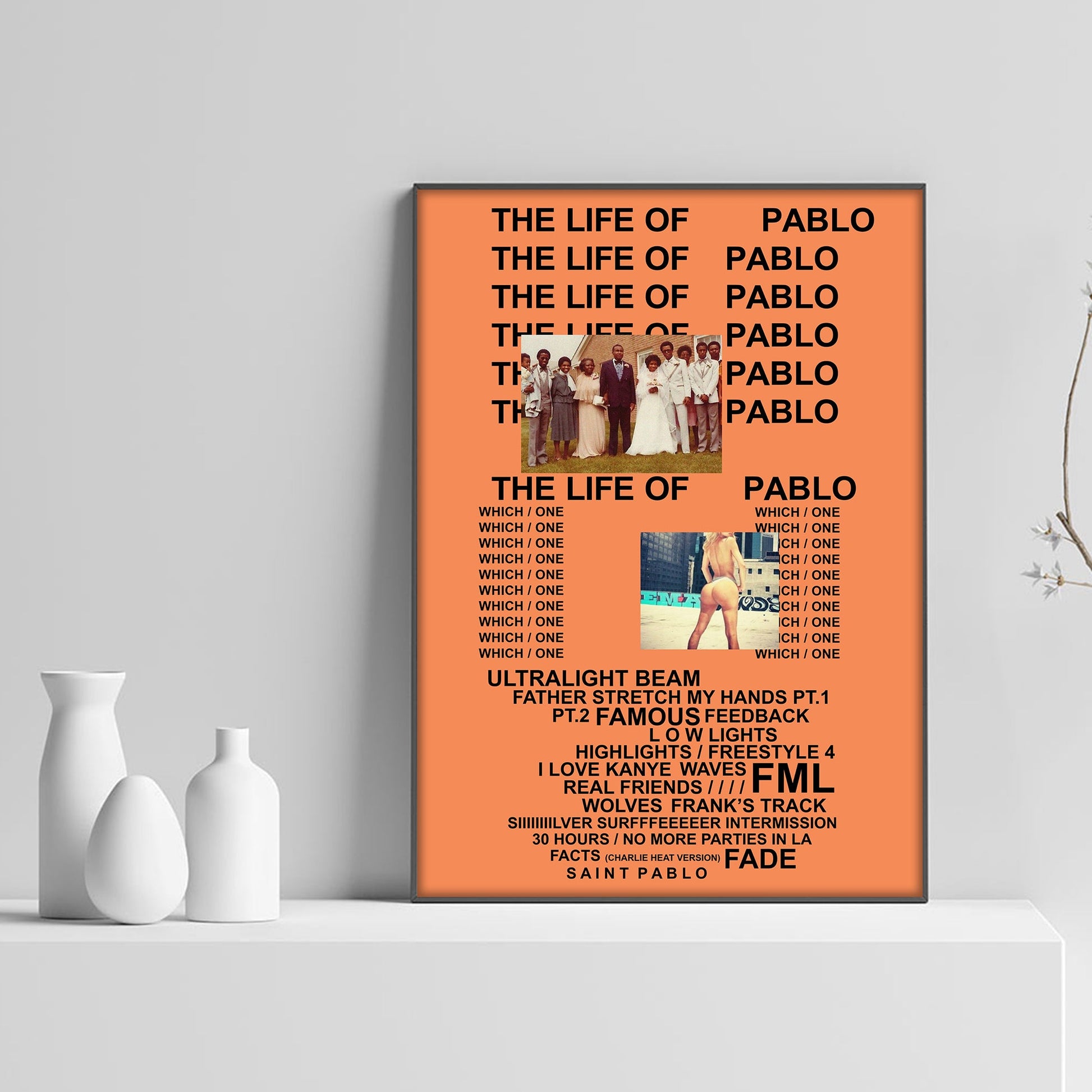 Kanye West The Life Of Pablo Tracklist Poster - rsdesignstudio
