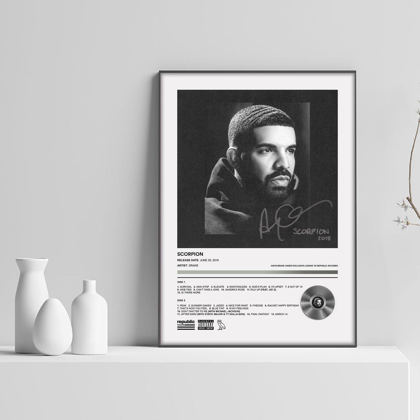 Drake Scorpion Album Poster - rsdesignstudio