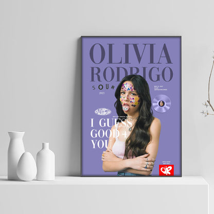 Olivia Rodrigo SOUR Album Magazine Poster - rsdesignstudio