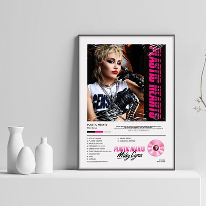 Miley Cyrus Plastic Hearts Album Poster - rsdesignstudio