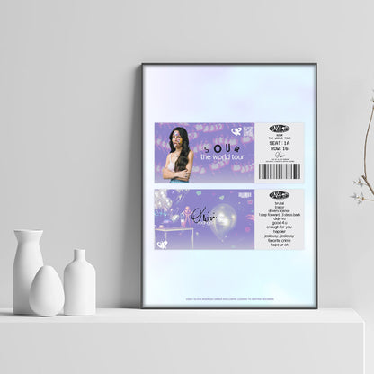 Olivia Rodrigo SOUR Tour Tickets Poster - rsdesignstudio