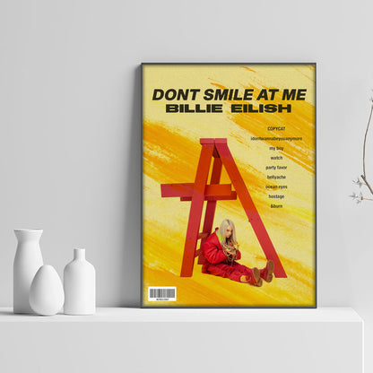 Billie Eilish Dont Smile At Me Album Poster - rsdesignstudio