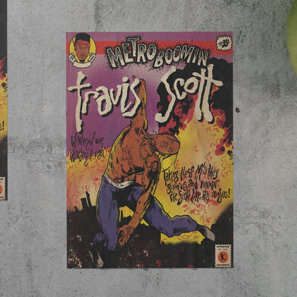 Metro Boomin HEROES & VILLAINS (Travis Scott) Poster