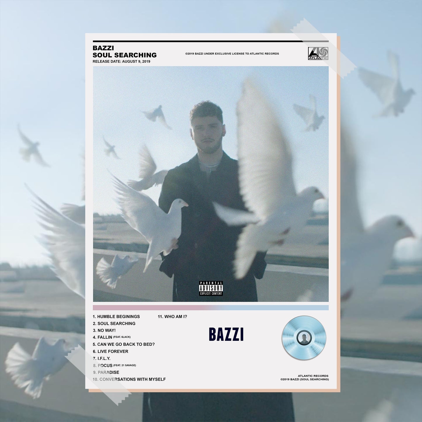 Bazzi Soul Searching Album Poster - rsdesignstudio