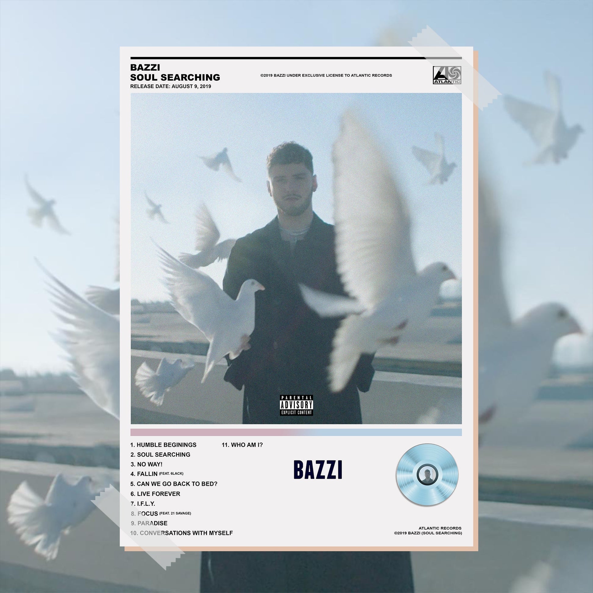 Bazzi Soul Searching Album Poster - rsdesignstudio
