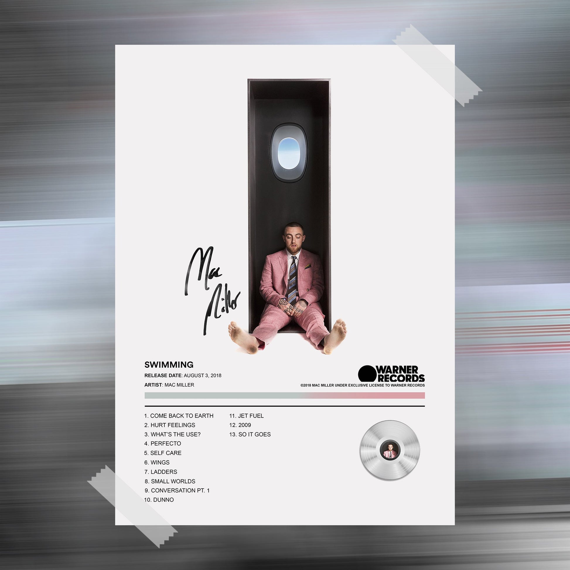 Mac Miller Swimming Album Poster - rsdesignstudio