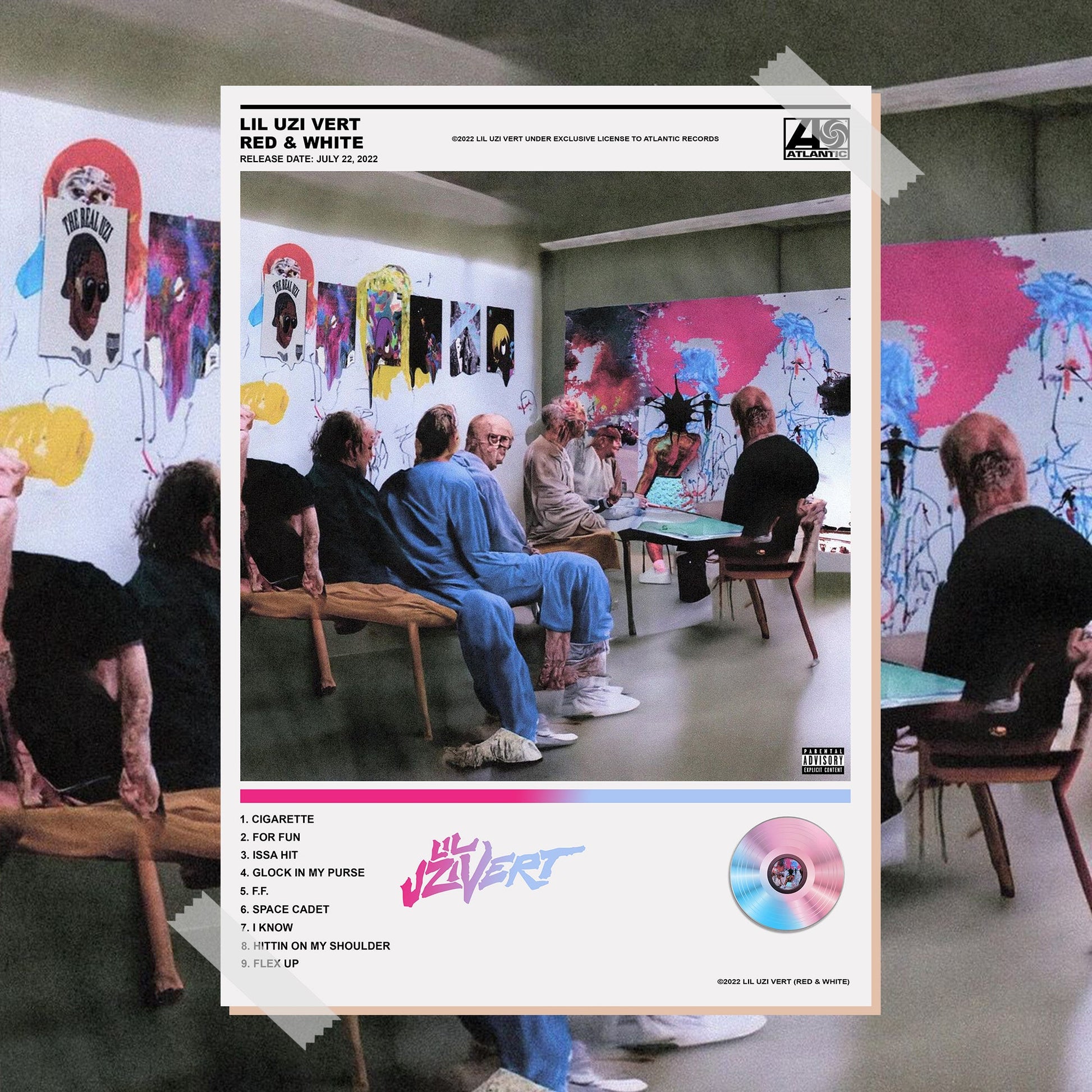 Lil Uzi Vert RED & WHITE EP Poster - rsdesignstudio