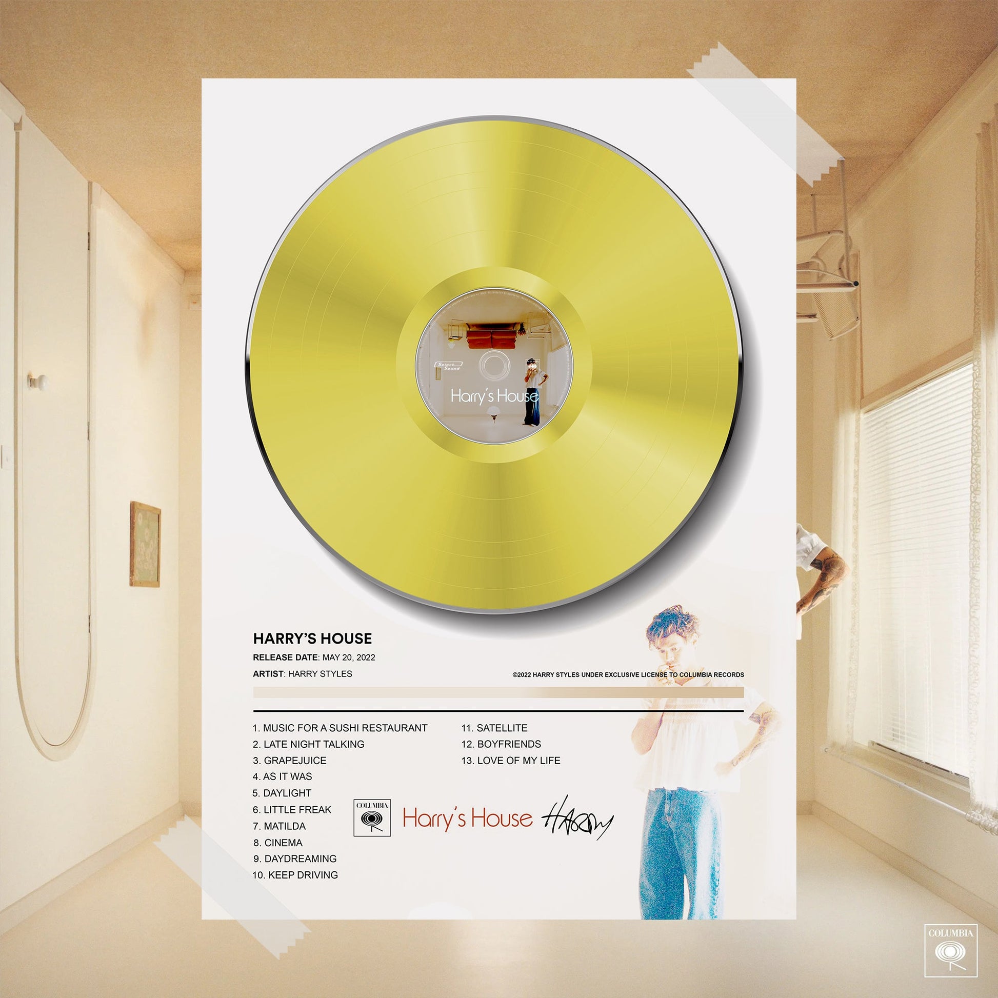 Harry Styles Harry's House Vinyl Poster - rsdesignstudio