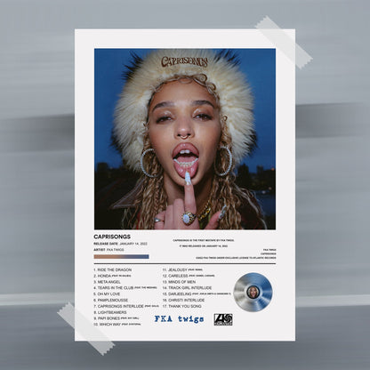 FKA Twigs CAPRISONGS Album Poster - rsdesignstudio