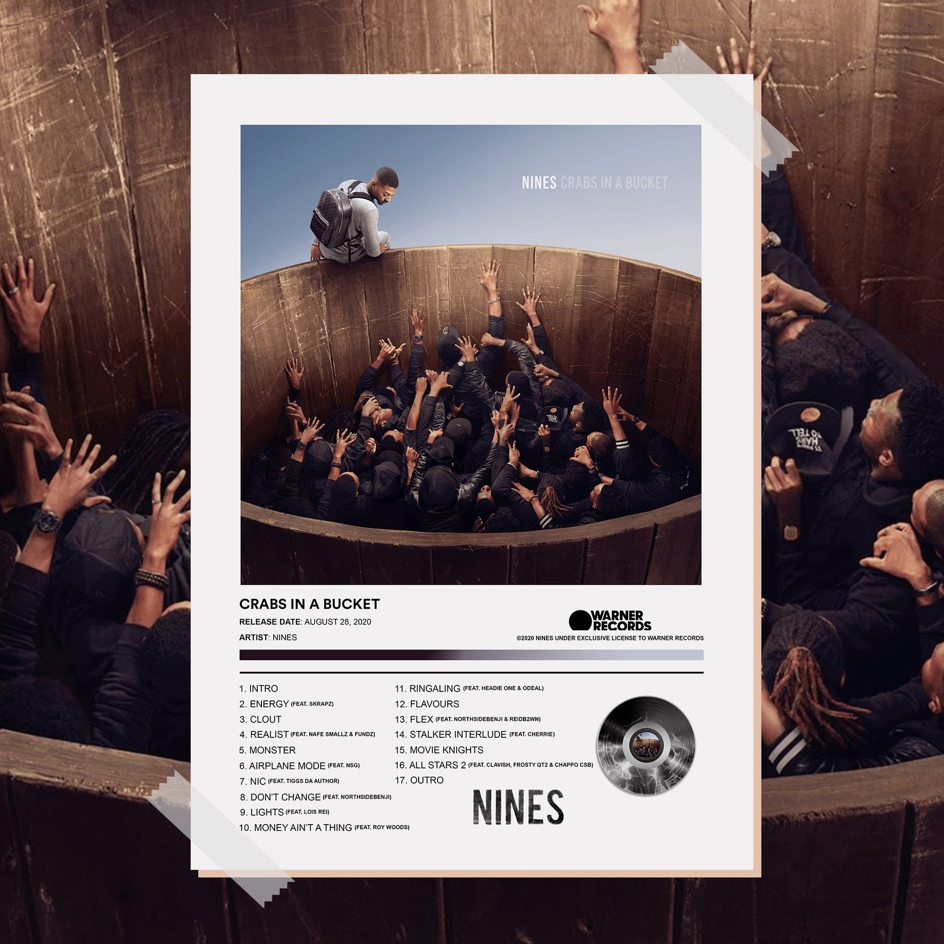NINES Crabs In A Bucket Album Poster - rsdesignstudio