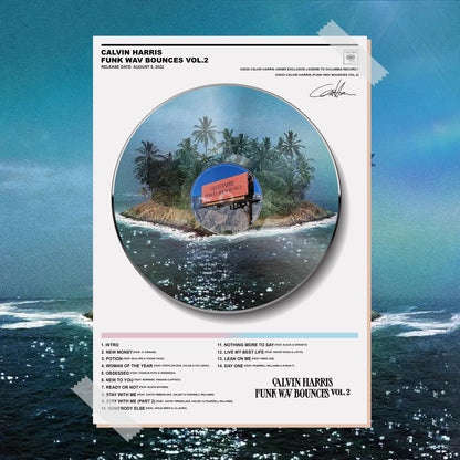 Calvin Harris Funk Wav Bounces Vol.2 Vinyl Poster - rsdesignstudio