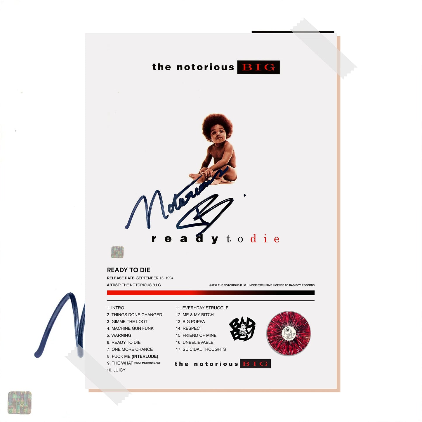 The Notorious B.I.G. Ready To Die Album Poster