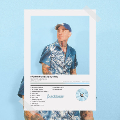 Blackbear Everything Means Nothing Album Poster - rsdesignstudio