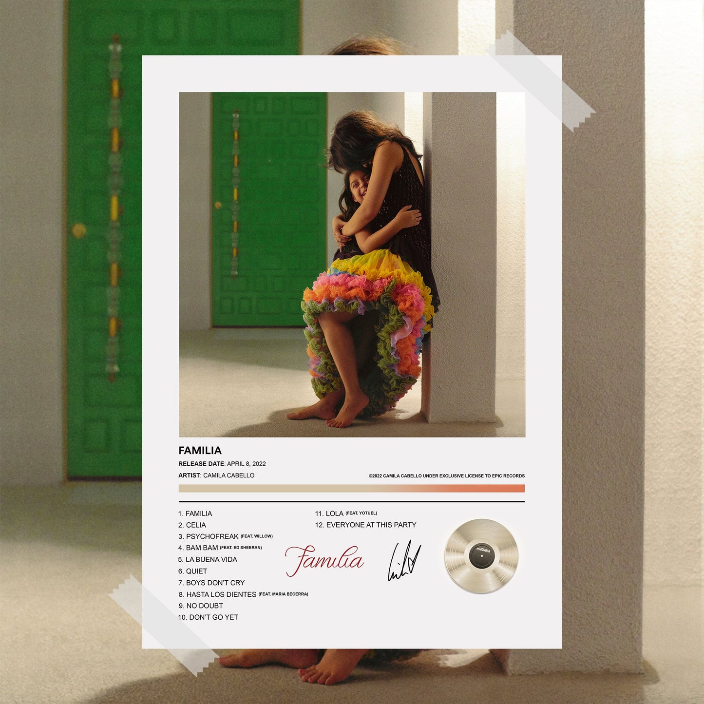 Camila Cabello Familia Album Poster - rsdesignstudio