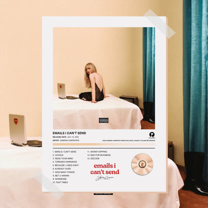 Sabrina Carpenter Emails I Can't Send Album Poster