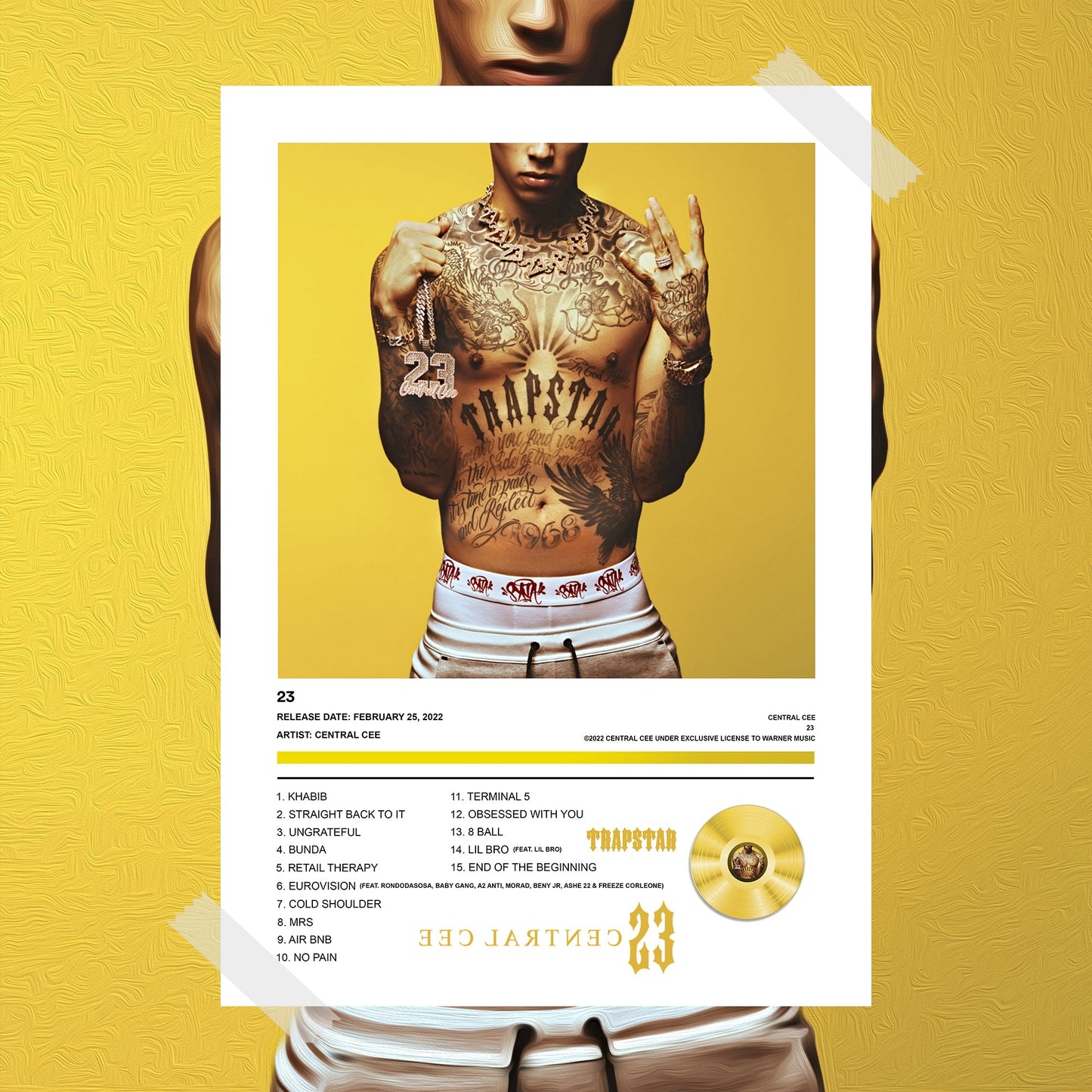 Central Cee 23 Album Poster - rsdesignstudio