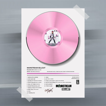 Machine Gun Kelly Mainstream Sellout Vinyl Poster - rsdesignstudio