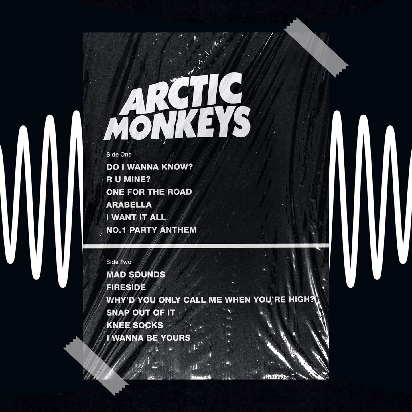 Arctic Monkeys AM Album Tracklist Poster - rsdesignstudio