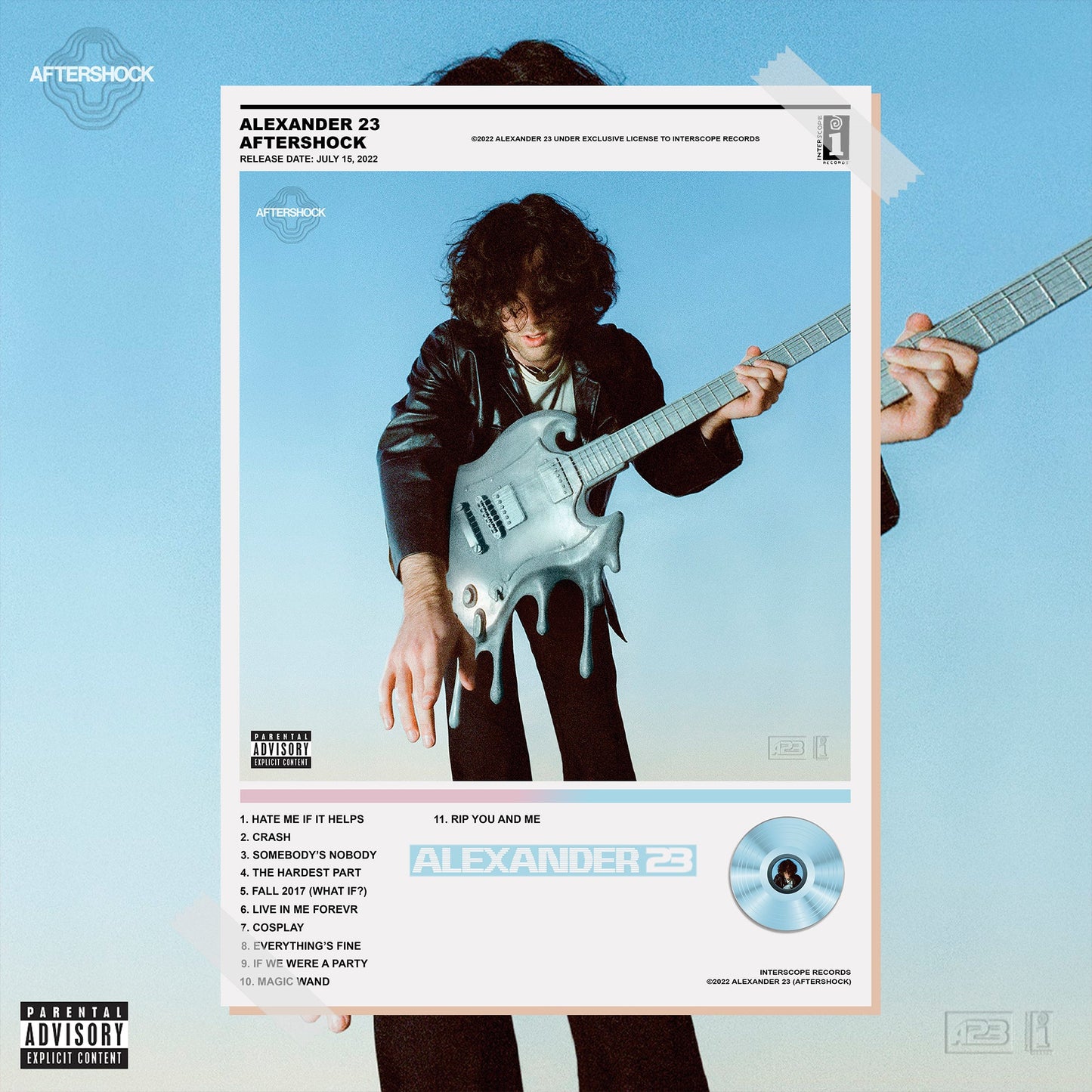 Alexander 23 Aftershock Album Poster - rsdesignstudio