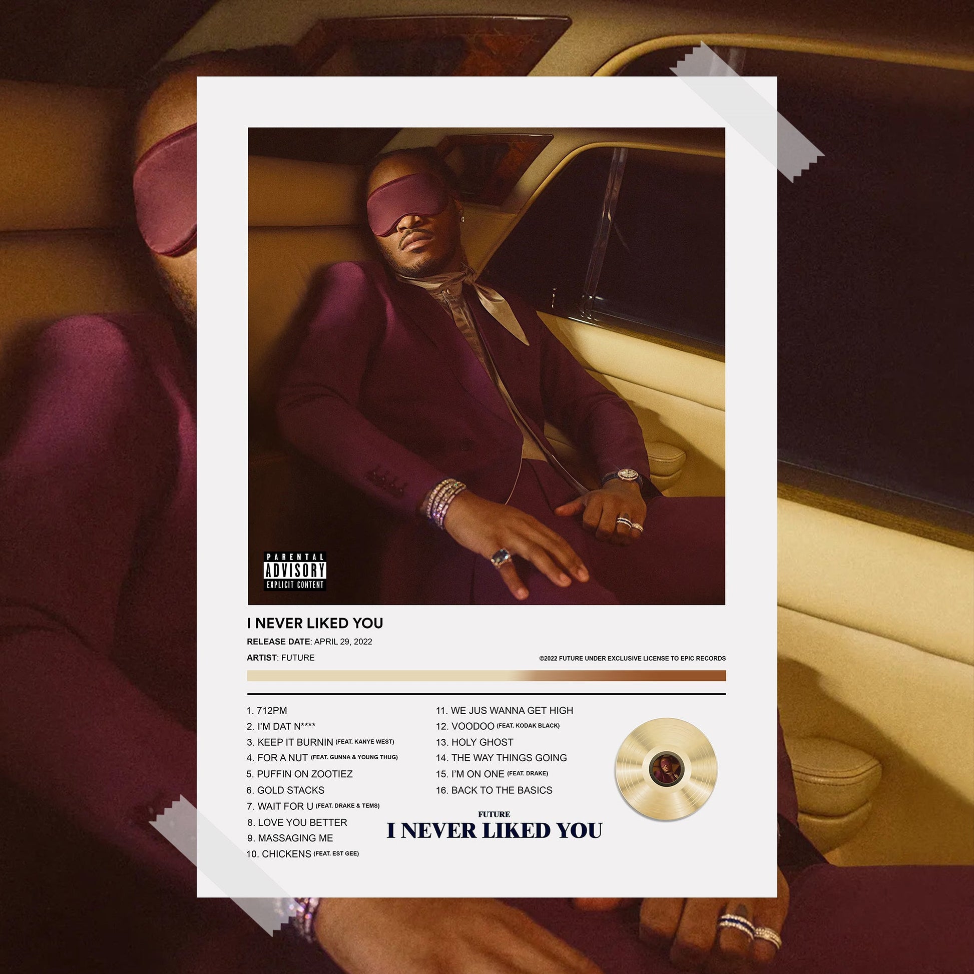 Future I NEVER LIKED YOU Album Poster - rsdesignstudio