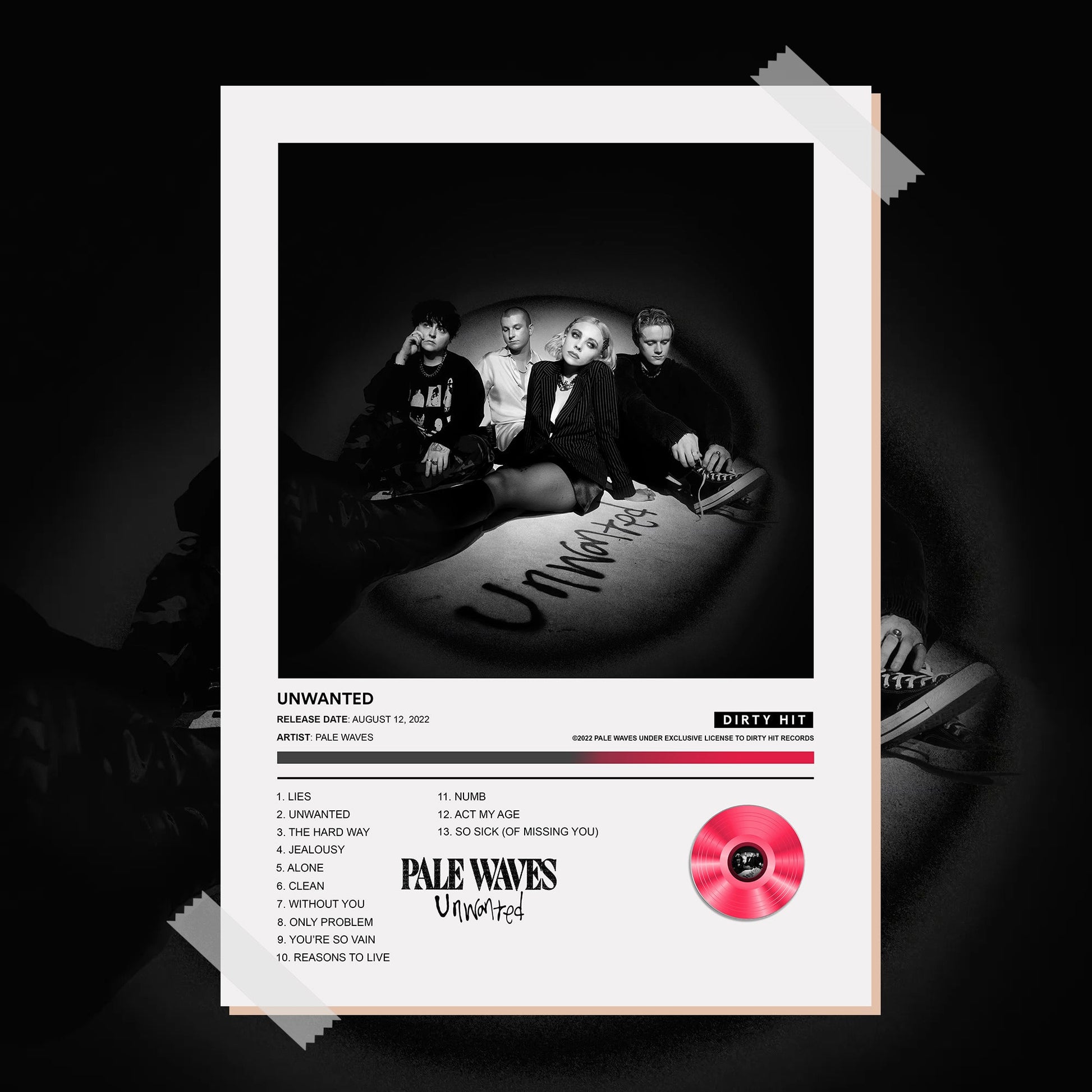 Pale Waves Unwanted Album Poster - rsdesignstudio