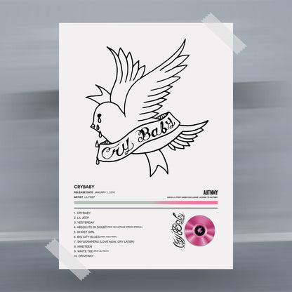Lil Peep Crybaby Album Poster - rsdesignstudio