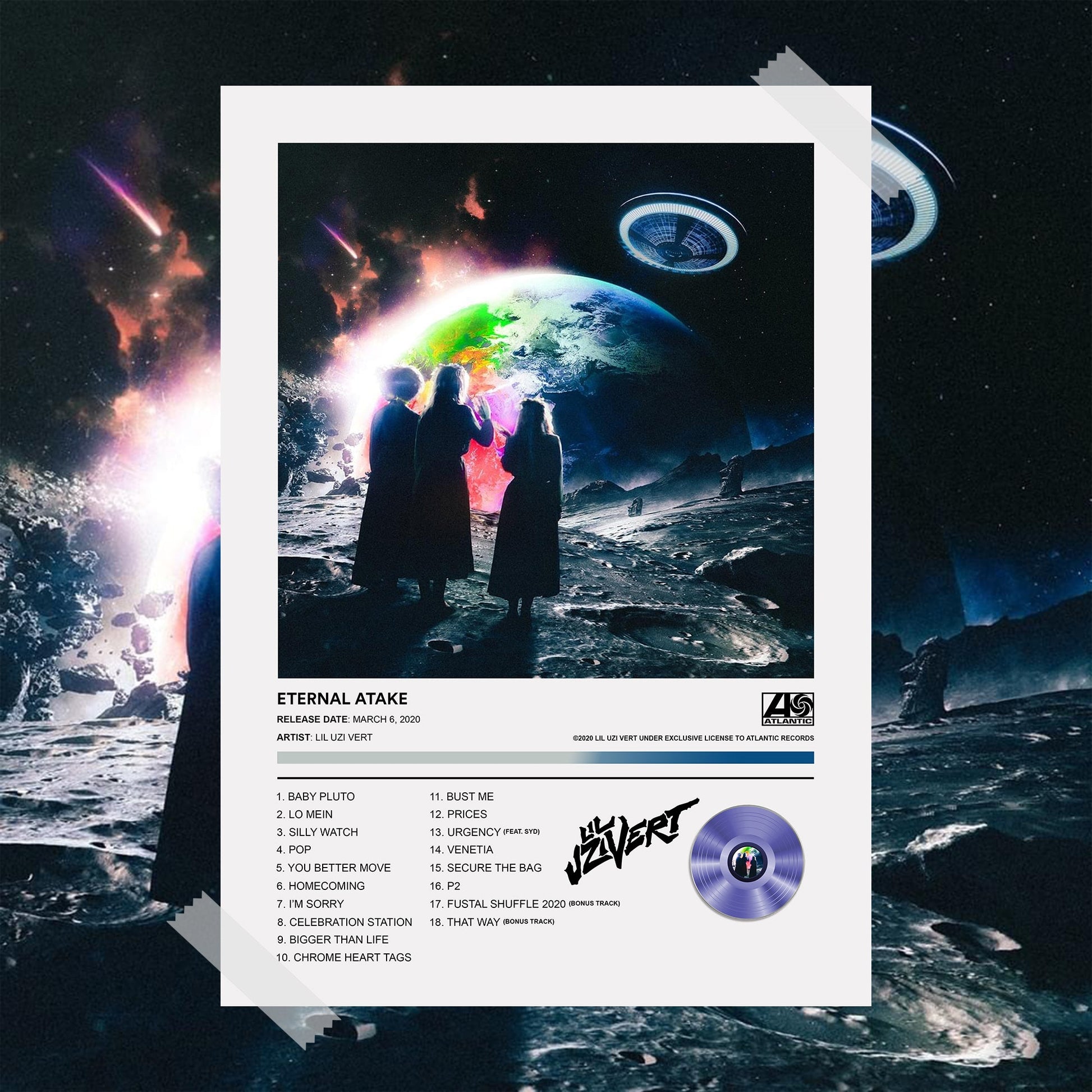 Lil Uzi Vert Eternal Atake Album Poster - rsdesignstudio
