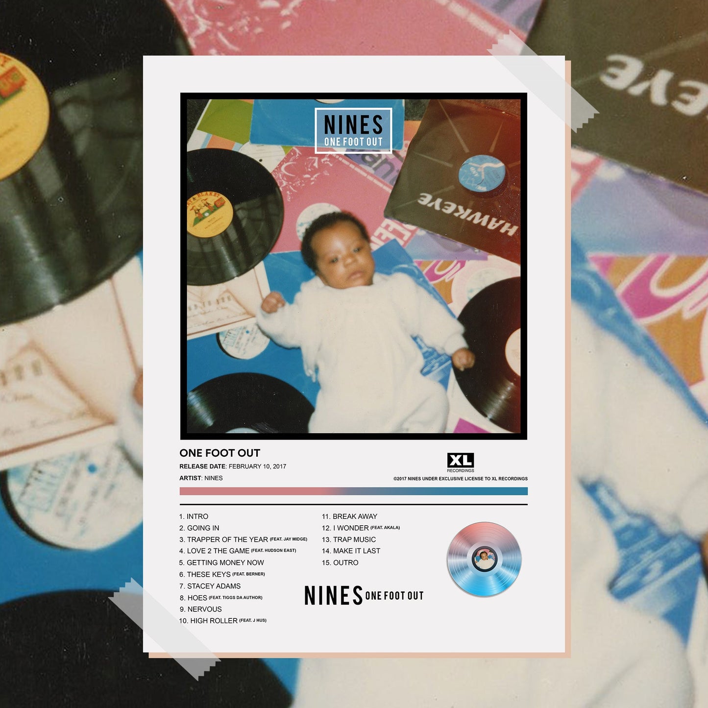 NINES One Foot Out Album Poster