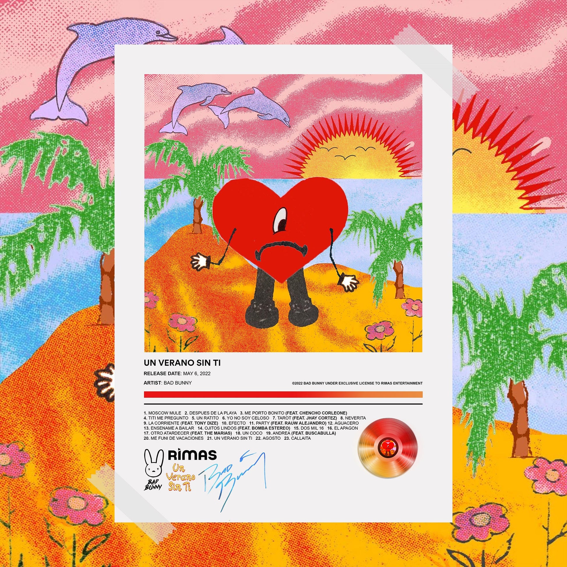 Bad Bunny Un Verano Sin Ti Album Poster - rsdesignstudio