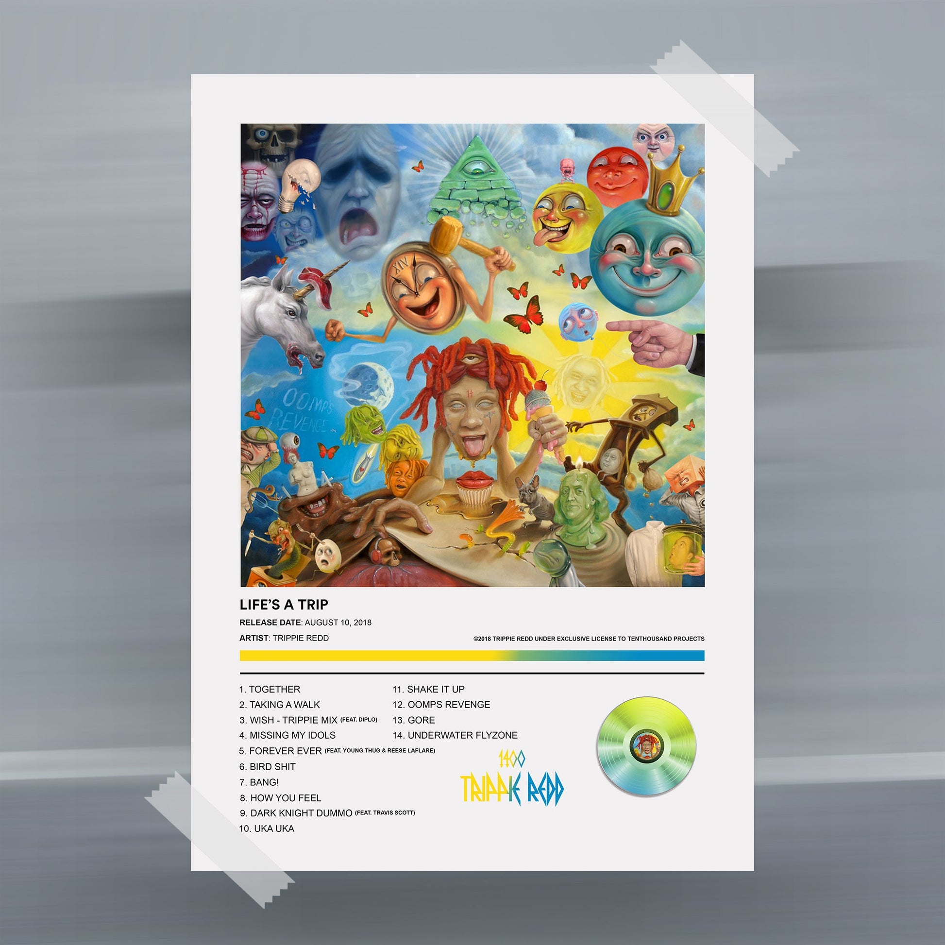Trippie Redd LIFE'S A TRIP Album Poster - rsdesignstudio